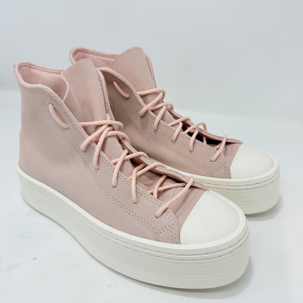 Converse Chuck Taylor All Star Move Platform Pink Suede High Top Sneakers 8